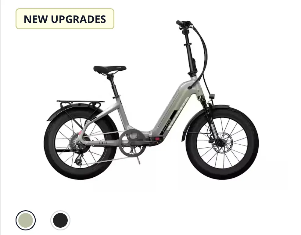 Grey Singa electric folding bike.